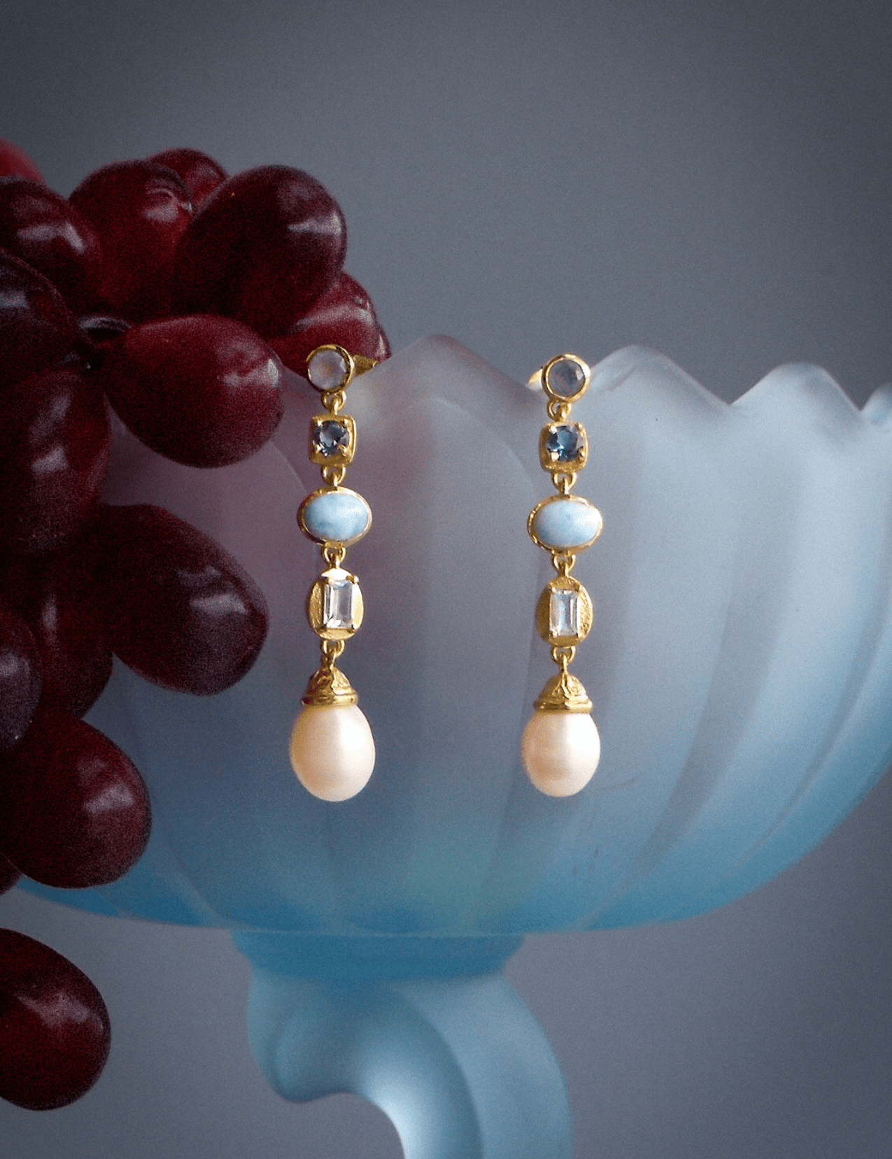 The Baia 18ct Gold Vermeil Drop Earrings - Molten Store