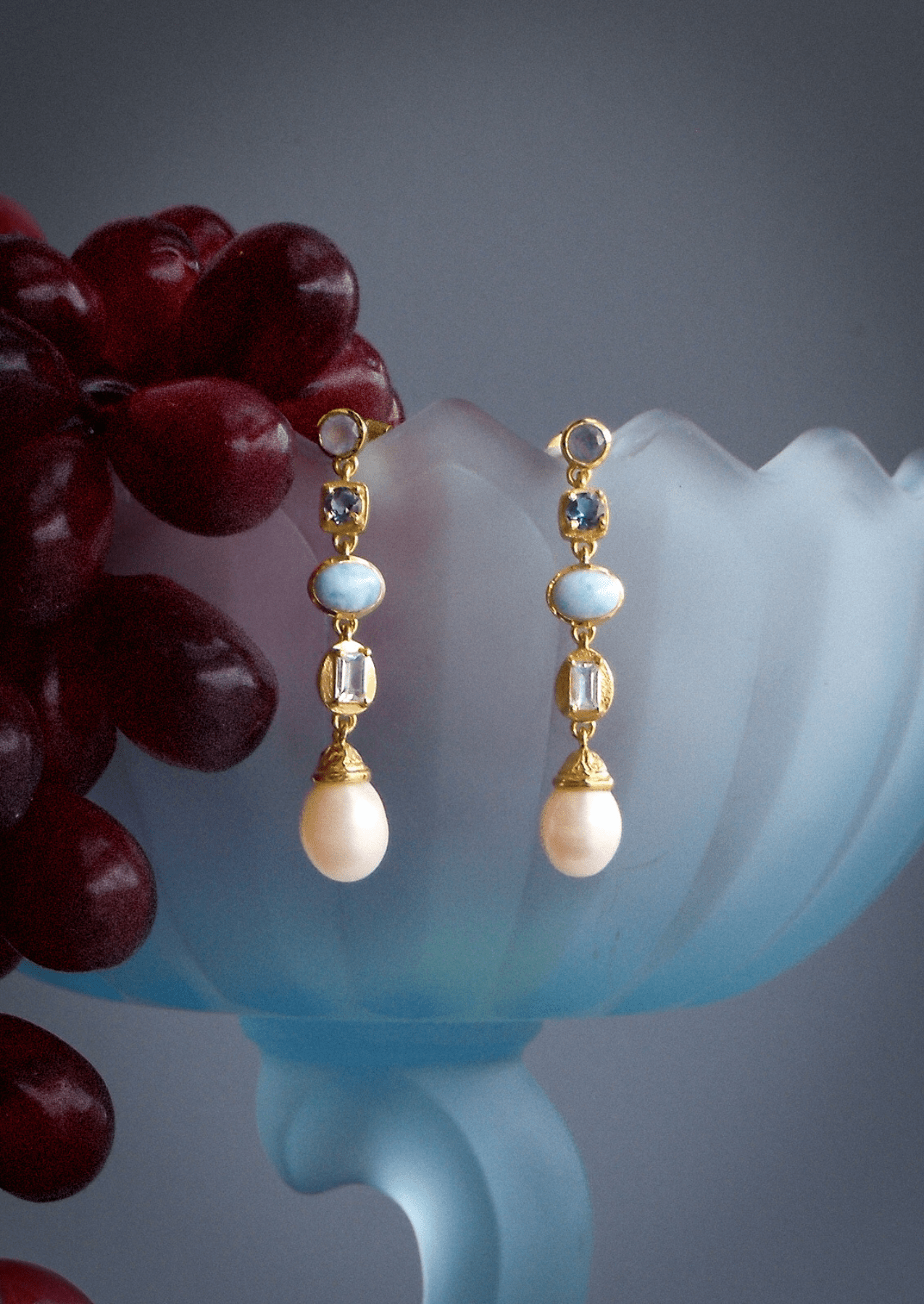 The Baia 18ct Gold Vermeil Drop Earrings Molten Store