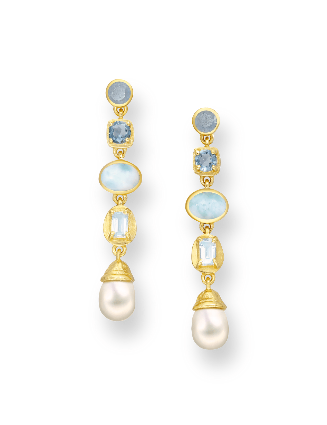 The Baia 18ct Gold Vermeil Drop Earrings - Molten Store