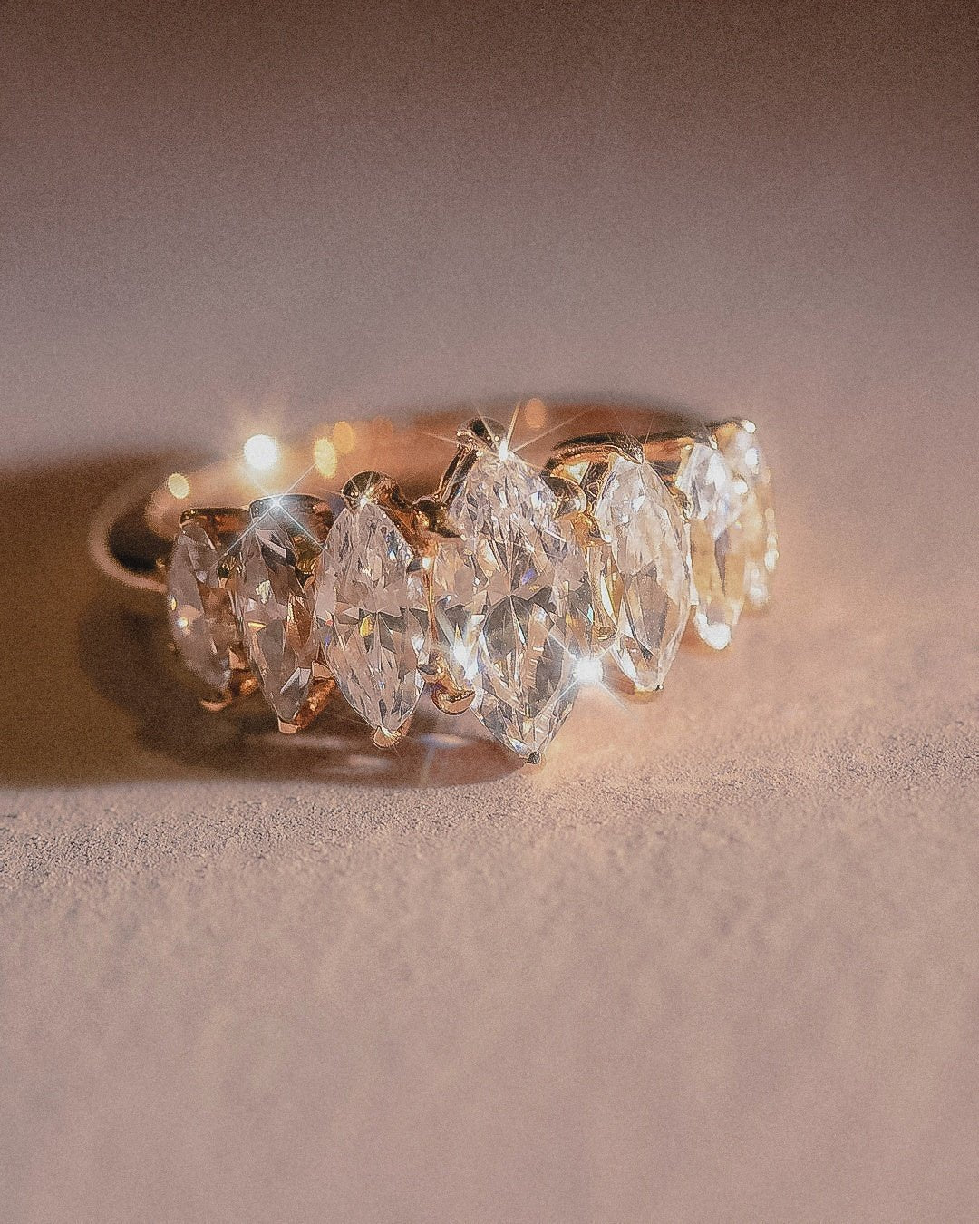 The Banks Ring with Marquise Diamond - Molten Store