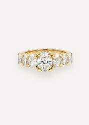 The Banks Ring with Oval Diamond - Molten Store