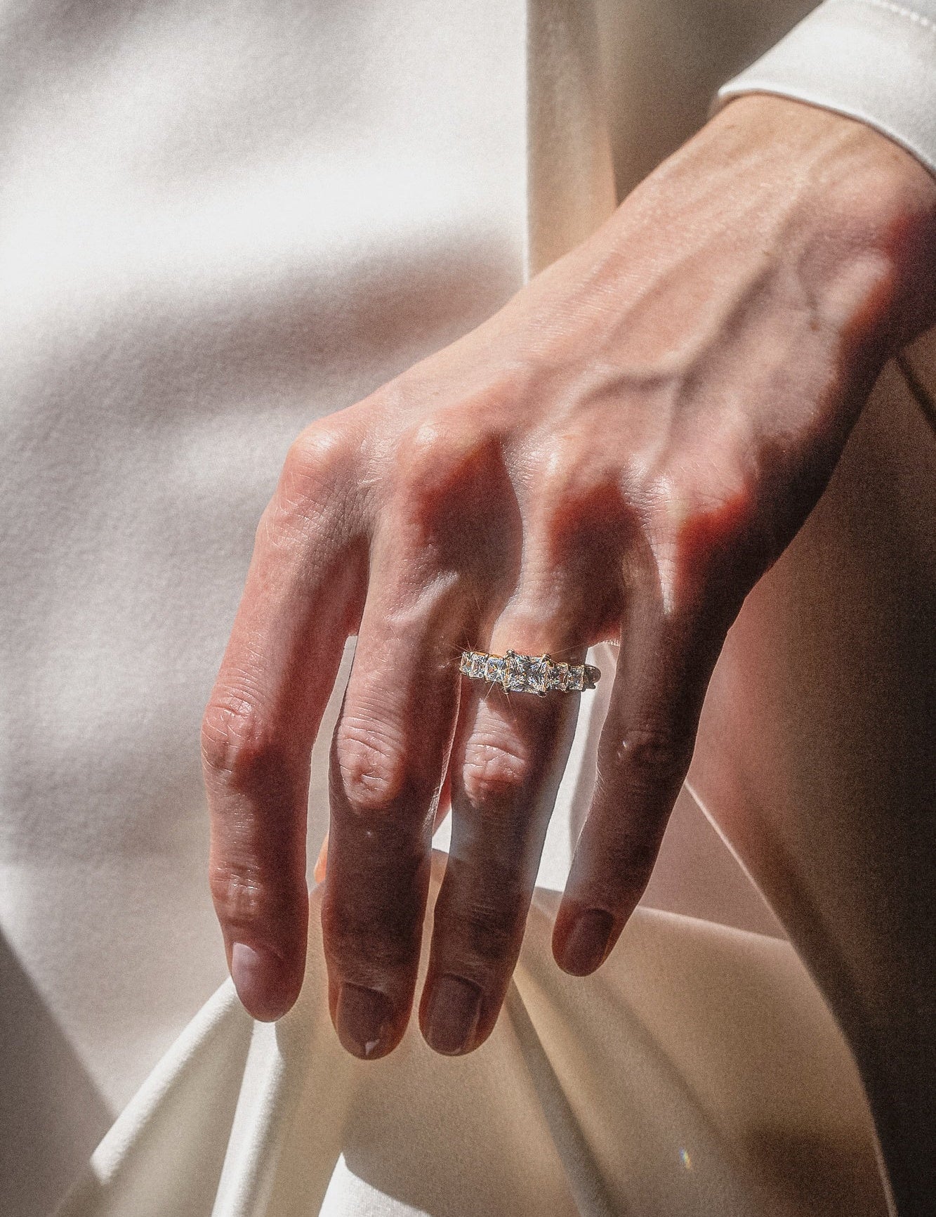 The Banks Ring with Princess Cut Diamond - Molten Store