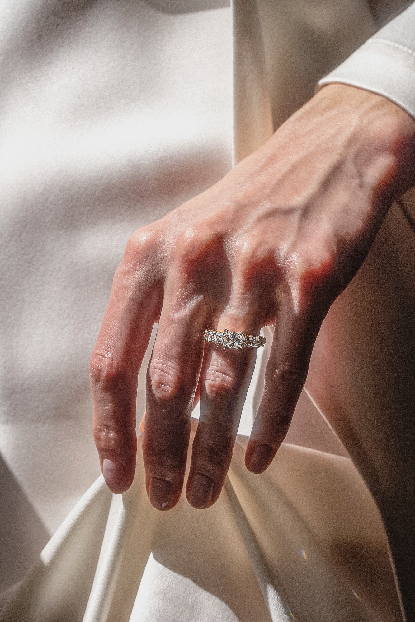 The Banks Ring with Princess Cut Diamond - Molten Store