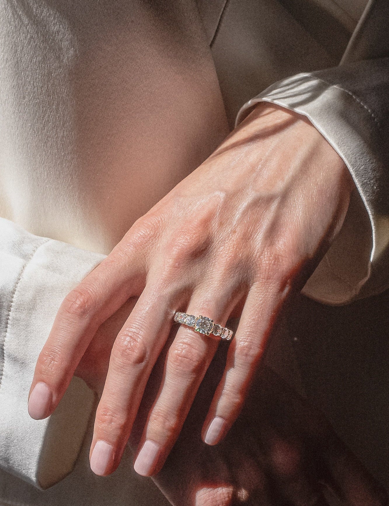 The Banks Ring with Round Diamond - Molten Store