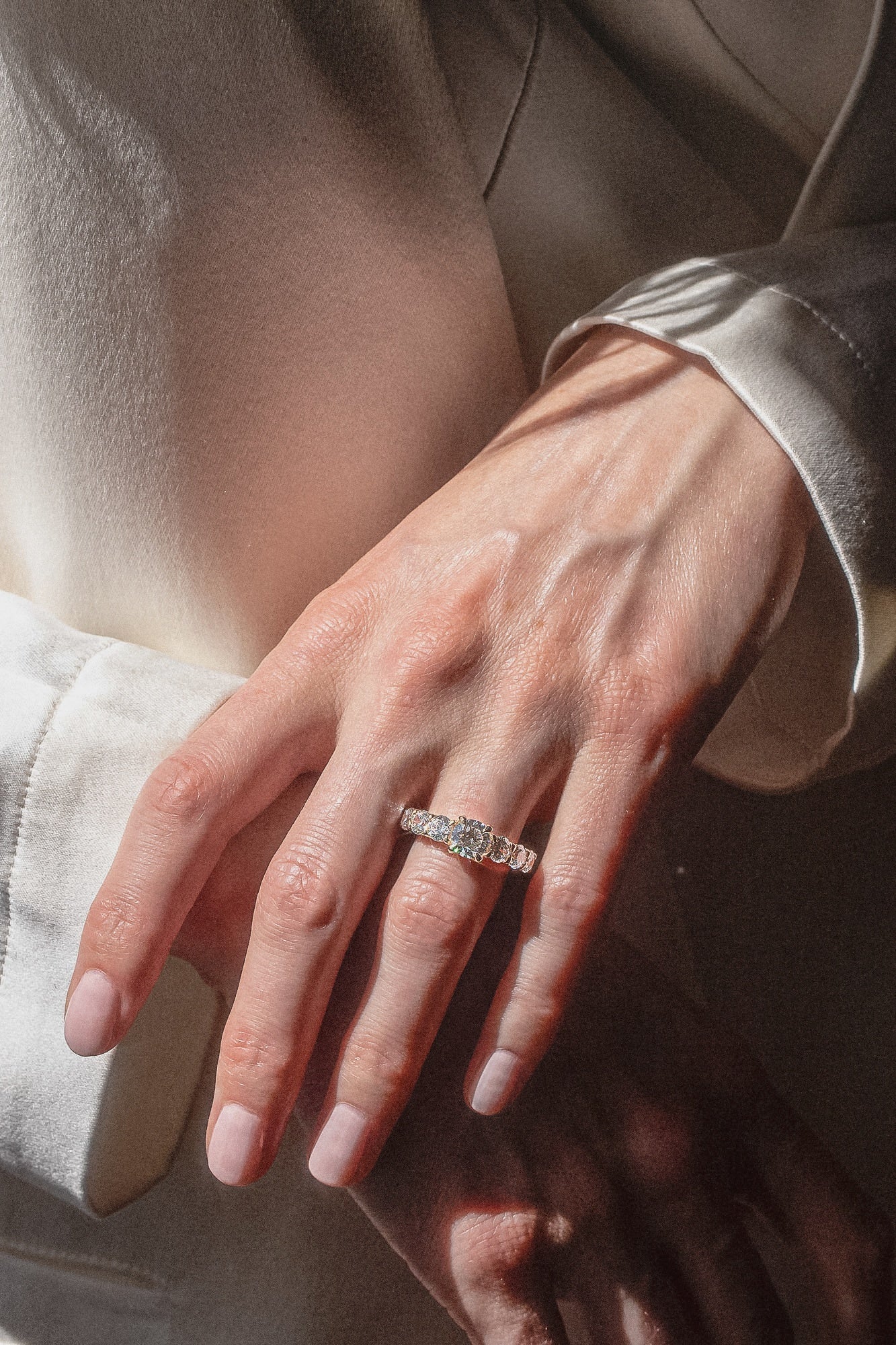 The Banks Ring with Round Diamond - Molten Store