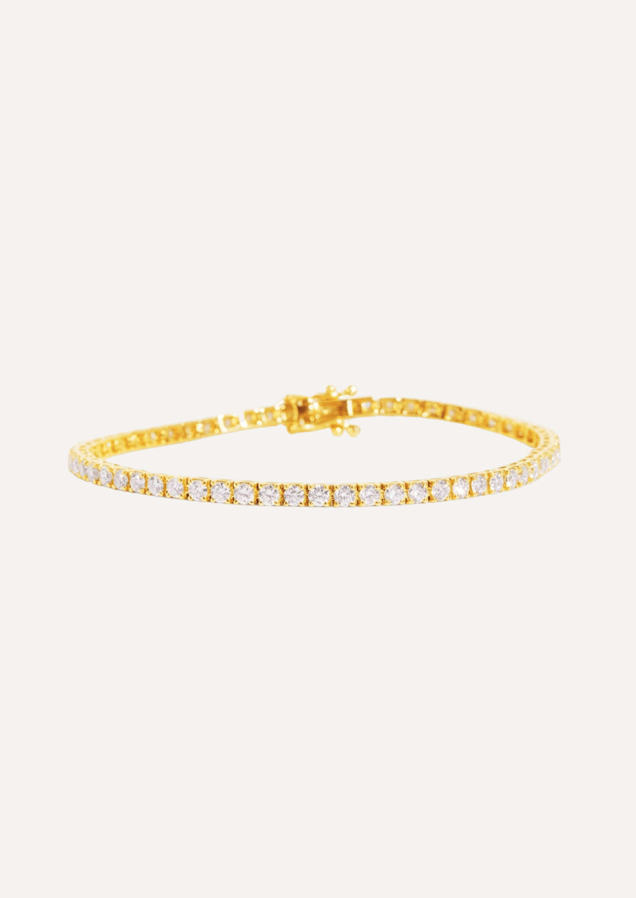 The Bea 18ct Yellow Gold Cultured Diamond Tennis Bracelet - Molten Store