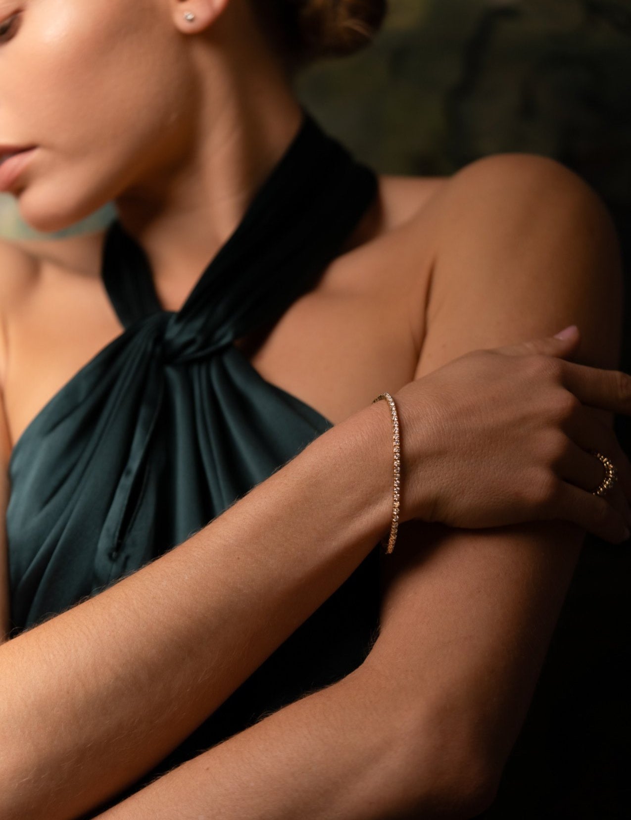 The Bea 18ct Yellow Gold Cultured Diamond Tennis Bracelet - Molten Store