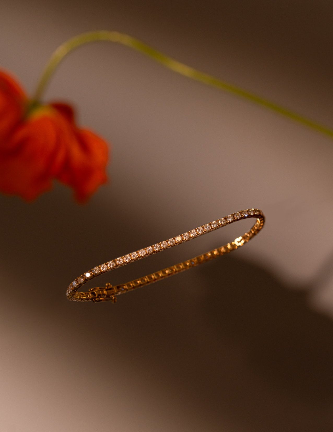 The Bea 18ct Yellow Gold Cultured Diamond Tennis Bracelet - Molten Store