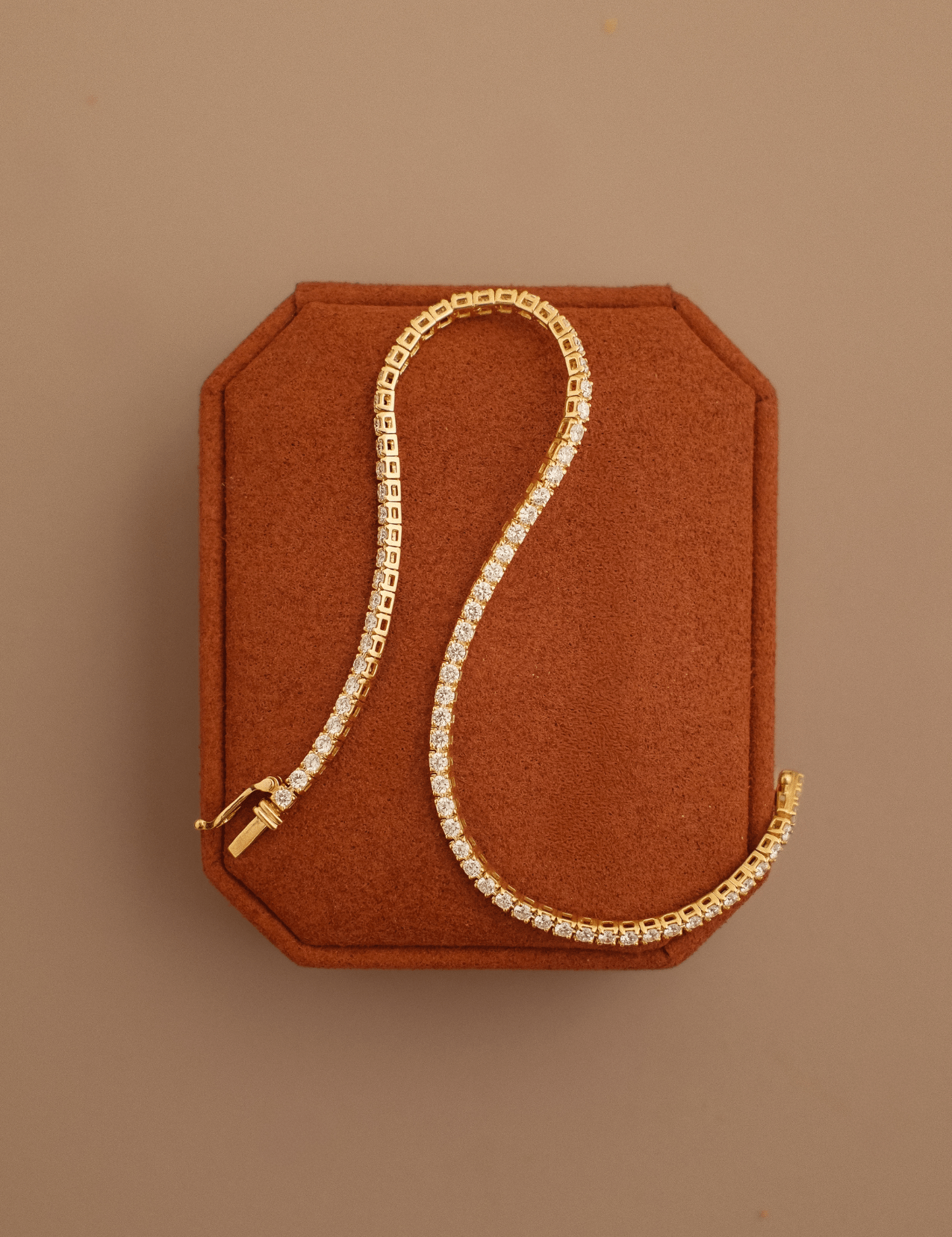 The Bea 2ct Diamond Tennis Bracelet | 18ct Yellow Gold - Molten Store