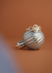 The Beatrice 18ct Yellow Gold Ring with 1.45ct Oval Cut & 1.5ct Round Brilliant Cut Sapphires - Molten Store