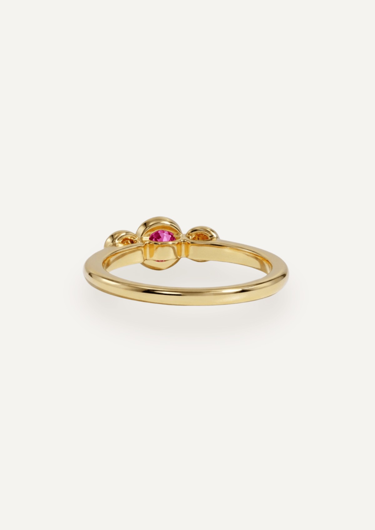 The Beatrice Ring with 0.34ct Oval Cut Ruby & 0.60ct Cultured Diamonds - Molten Store