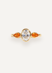 The Beatrice Ring with 1ct Oval Cultured Diamond - Molten Store