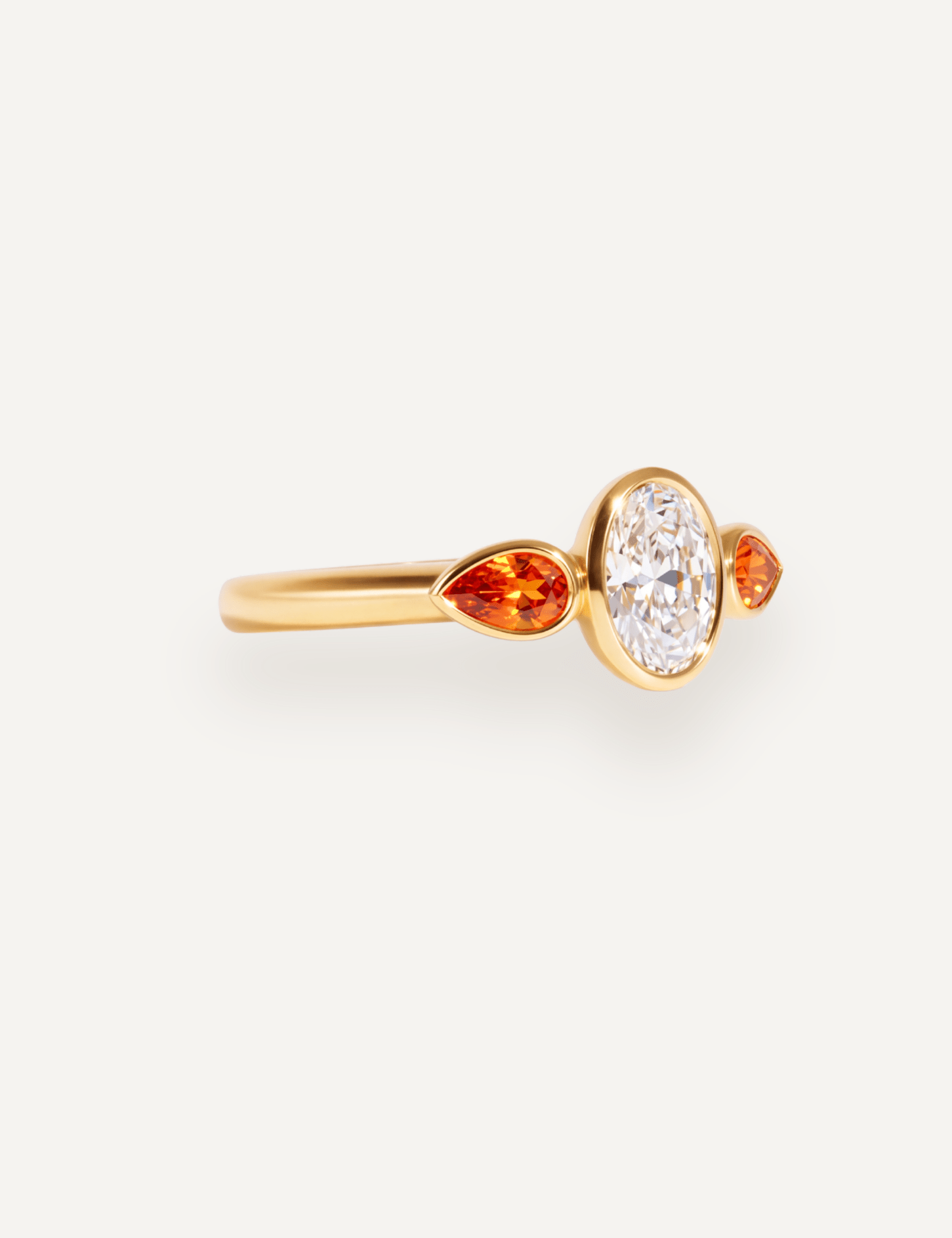 The Beatrice Ring with 1ct Oval Cultured Diamond - Molten Store