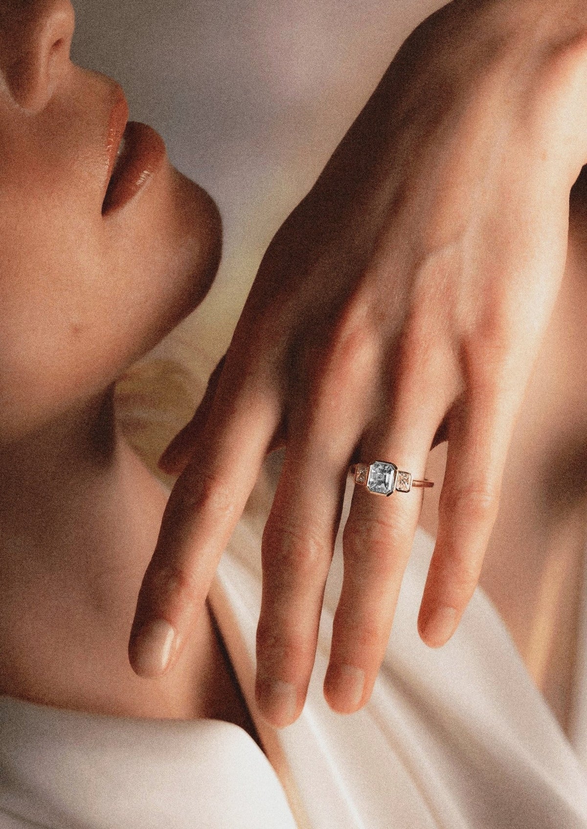 The Beatrice Ring with Emerald Cut Diamond - Molten Store