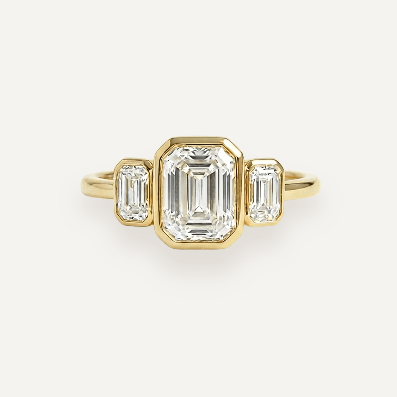 The Beatrice Ring with Emerald Cut Diamond - Molten Store