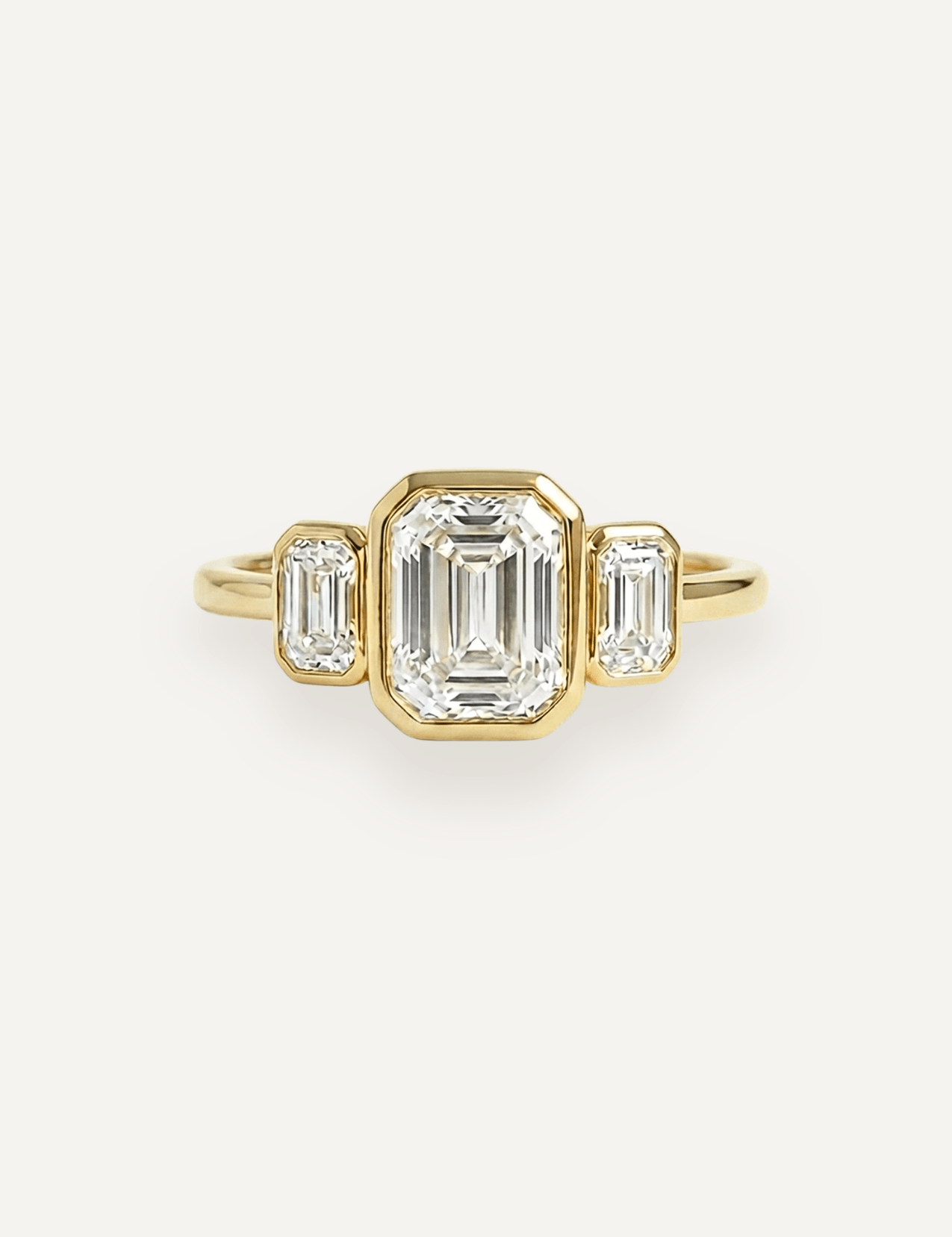 The Beatrice Ring with Emerald Cut Diamond - Molten Store