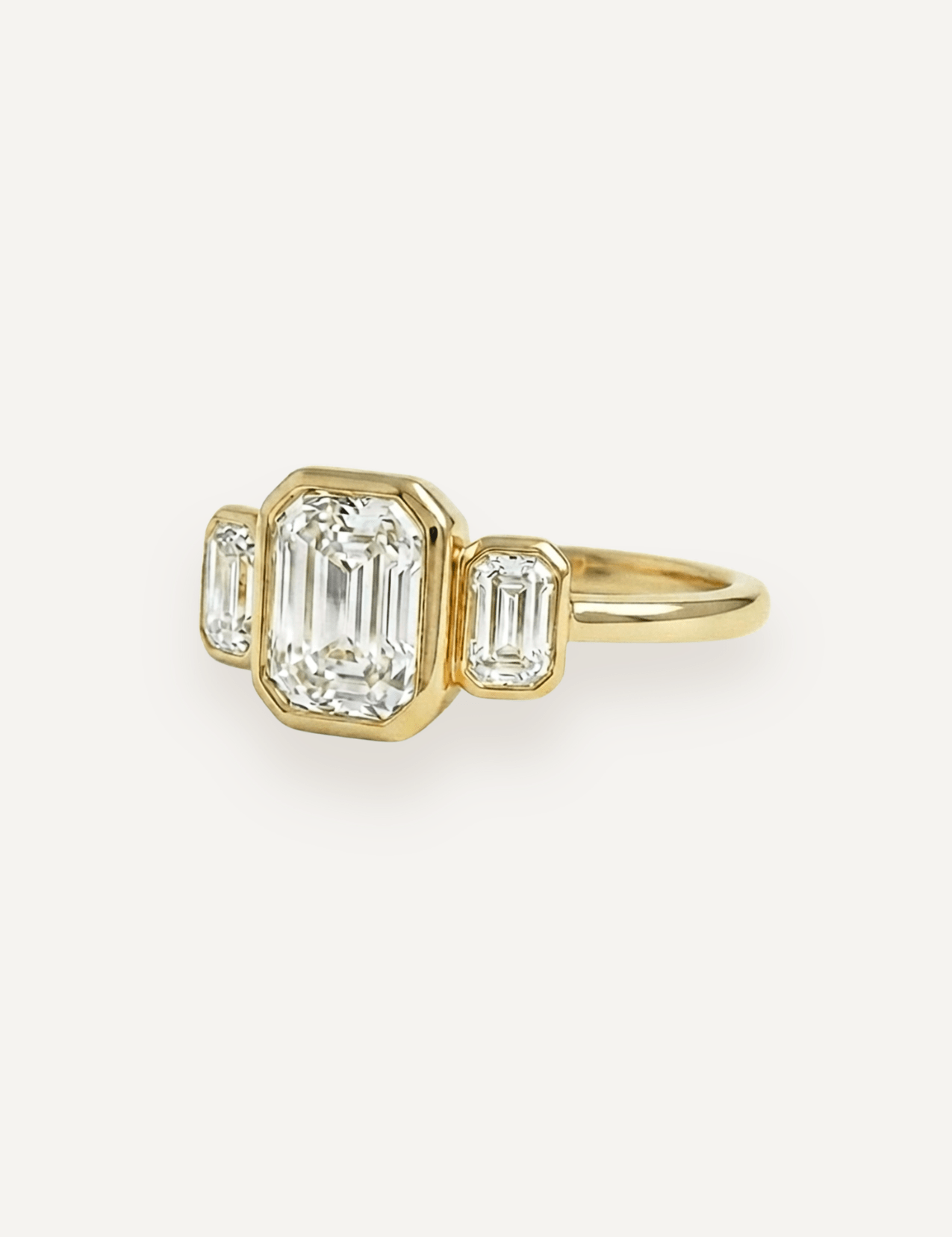 The Beatrice Ring with Emerald Cut Diamond - Molten Store