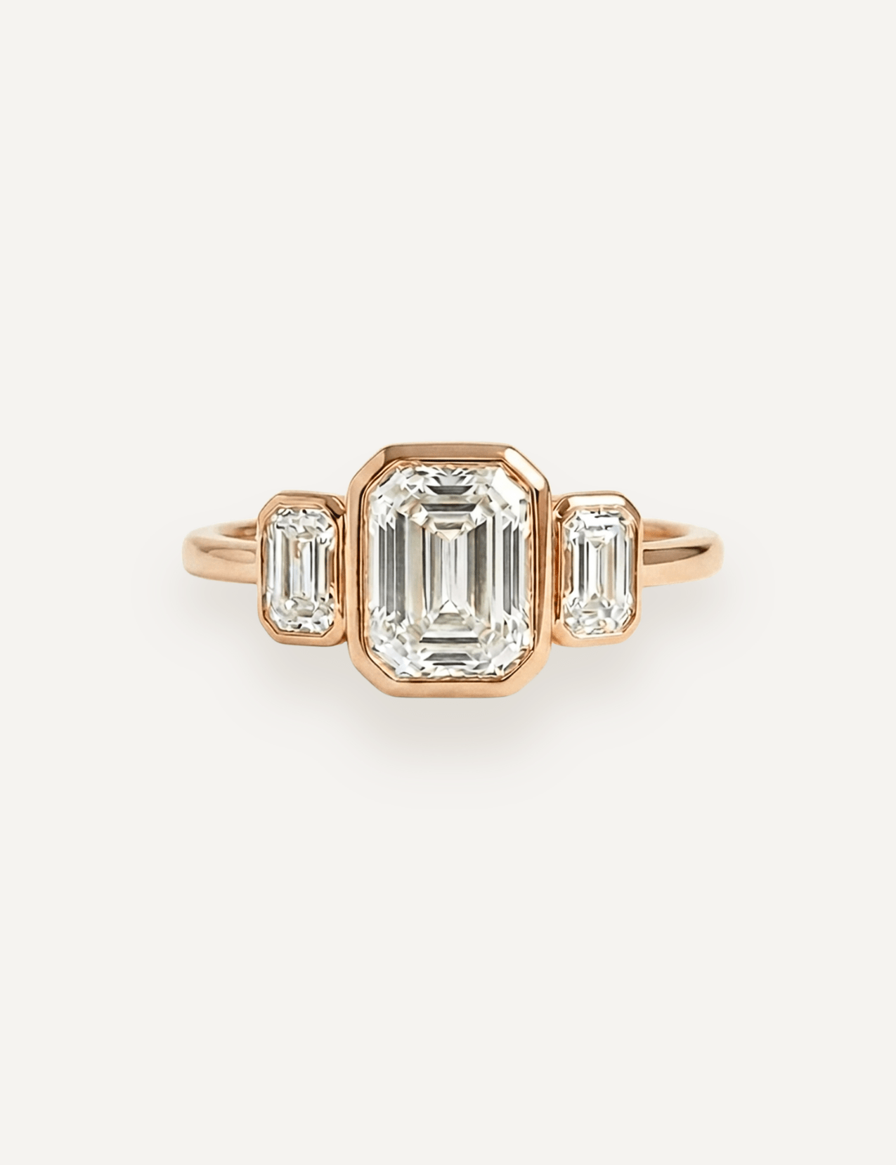 The Beatrice Ring with Emerald Cut Diamond - Molten Store