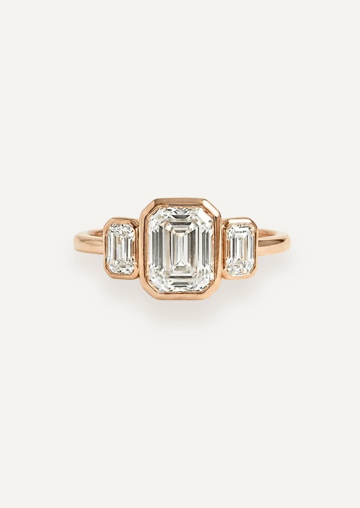 The Beatrice Ring with Emerald Cut Diamond - Molten Store