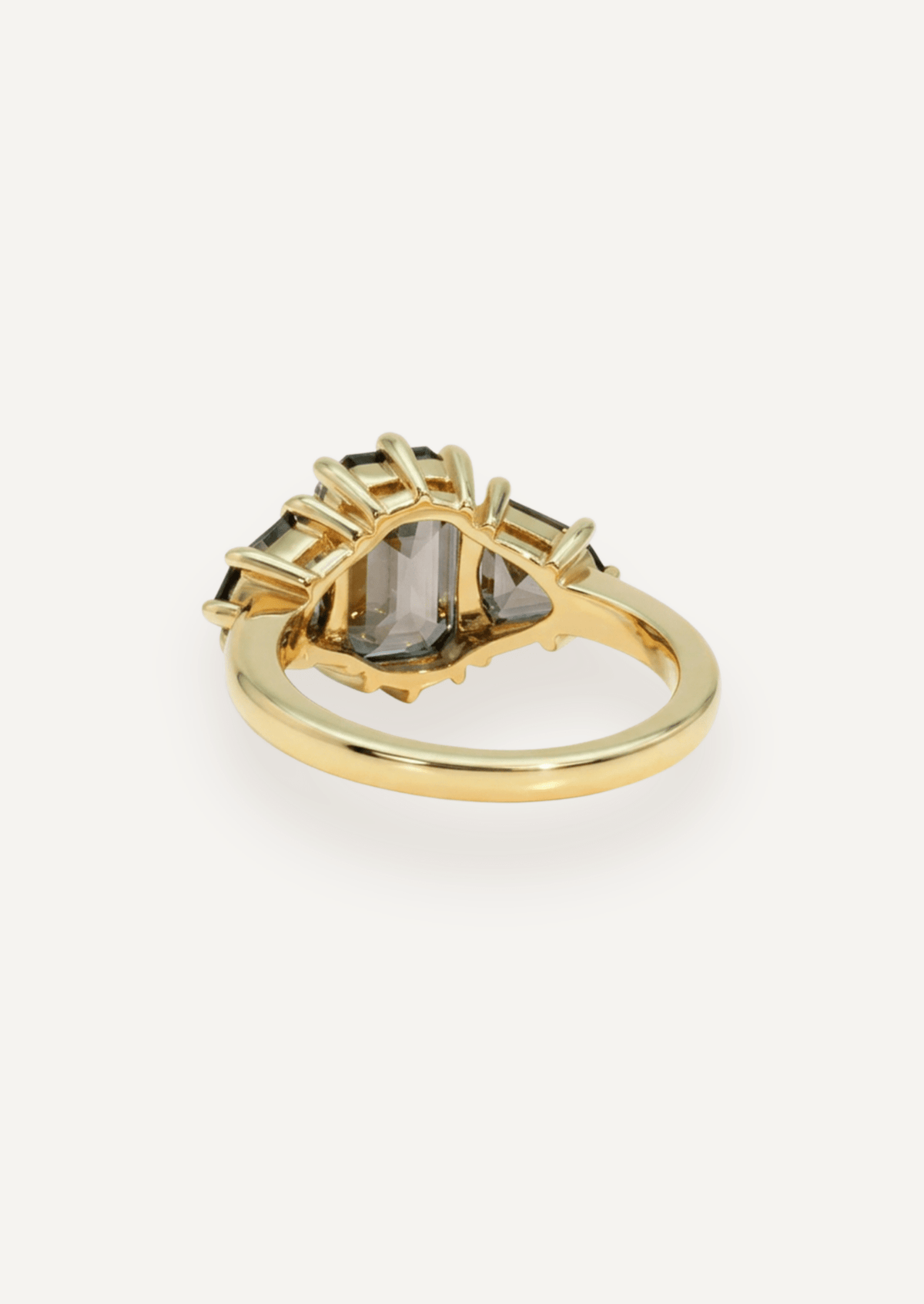 The Bette Ring with 4.45ct Emerald Black Spinel - Molten Store
