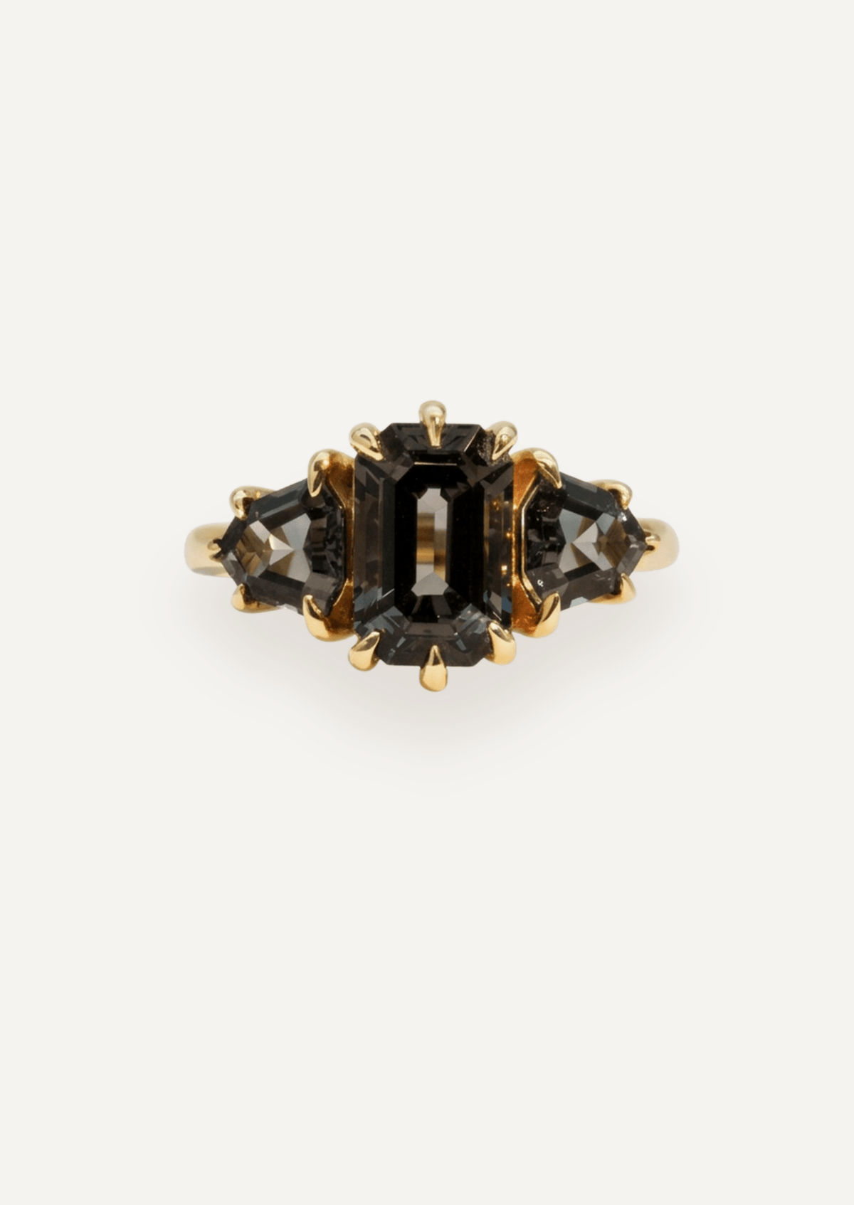 The Bette Ring with 4.45ct Emerald Black Spinel - Molten Store
