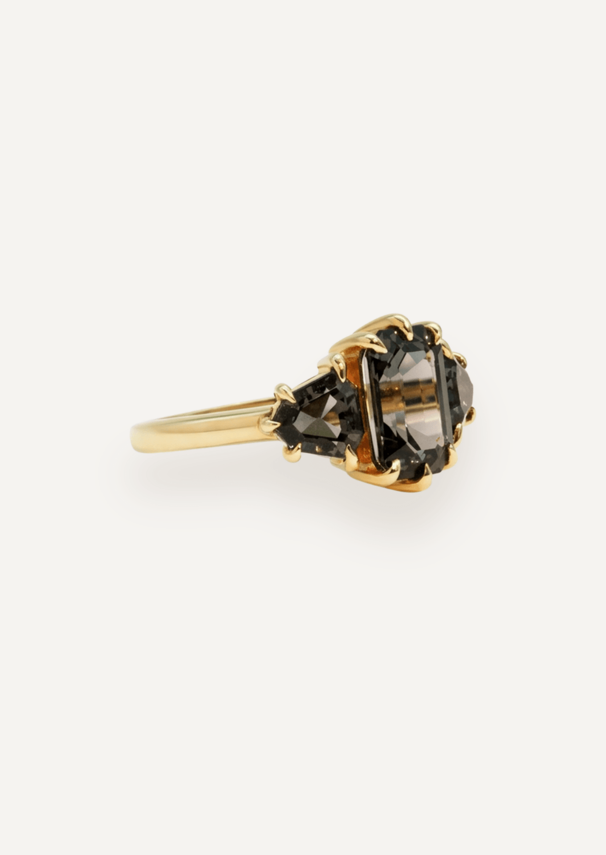 The Bette Ring with 4.45ct Emerald Black Spinel - Molten Store
