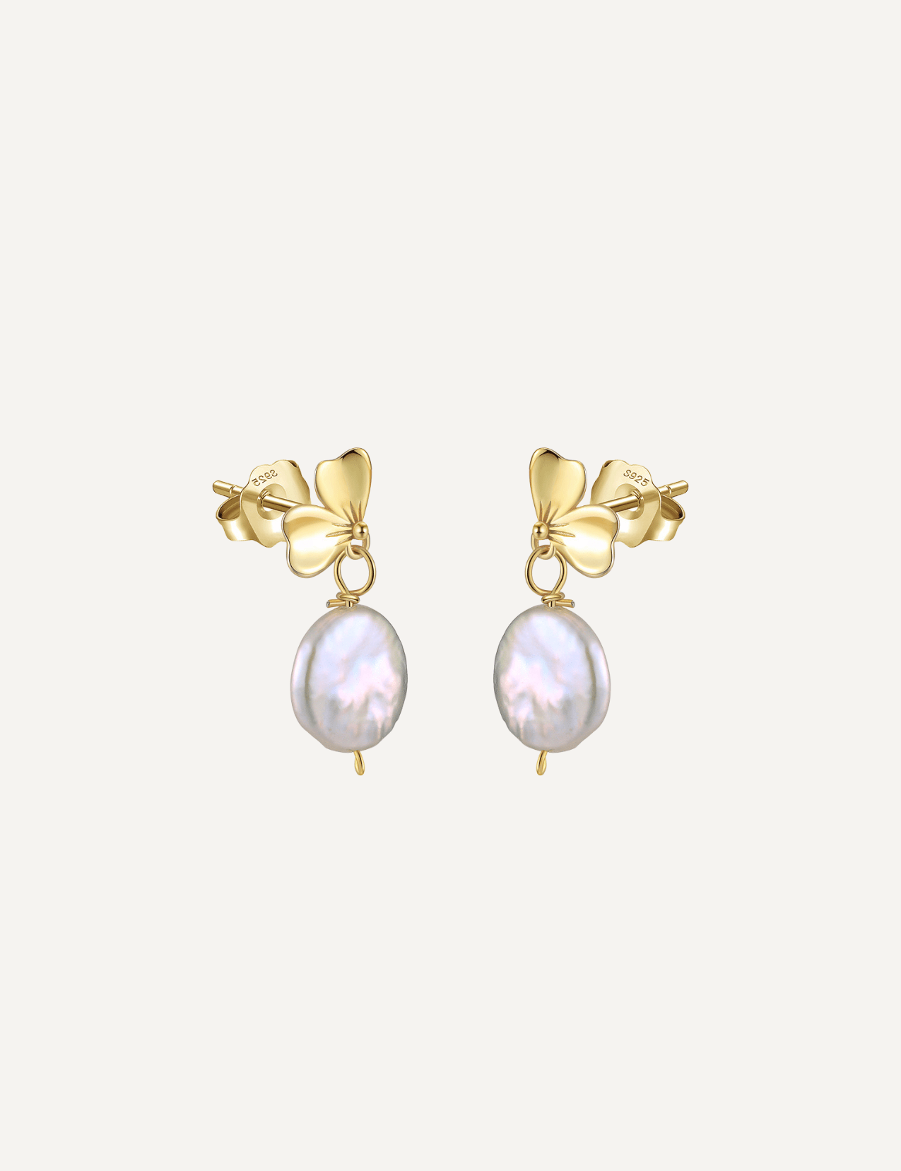 The Bloom Gold Vermeil Pearl Earrings - Molten Store