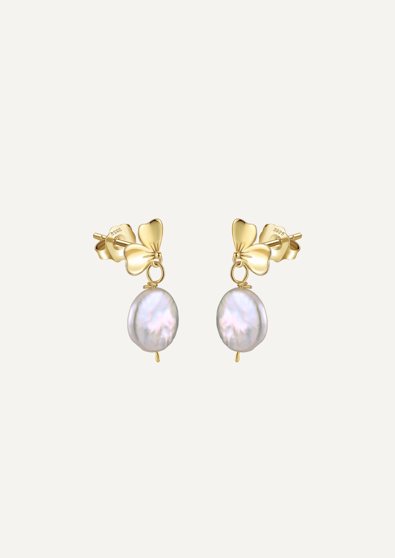 The Bloom Gold Vermeil Pearl Earrings - Molten Store