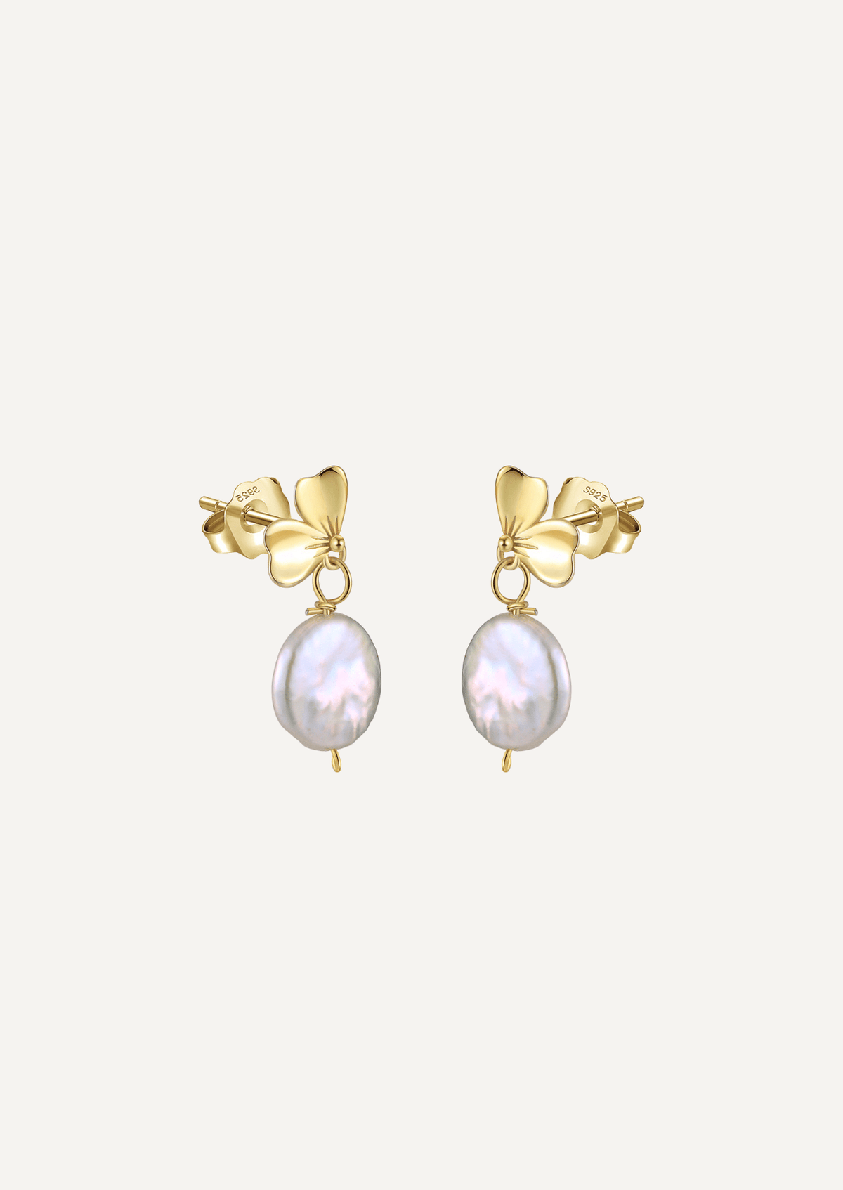 The Bloom Gold Vermeil Pearl Earrings - Molten Store