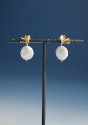 The Bloom Gold Vermeil Pearl Earrings - Molten Store