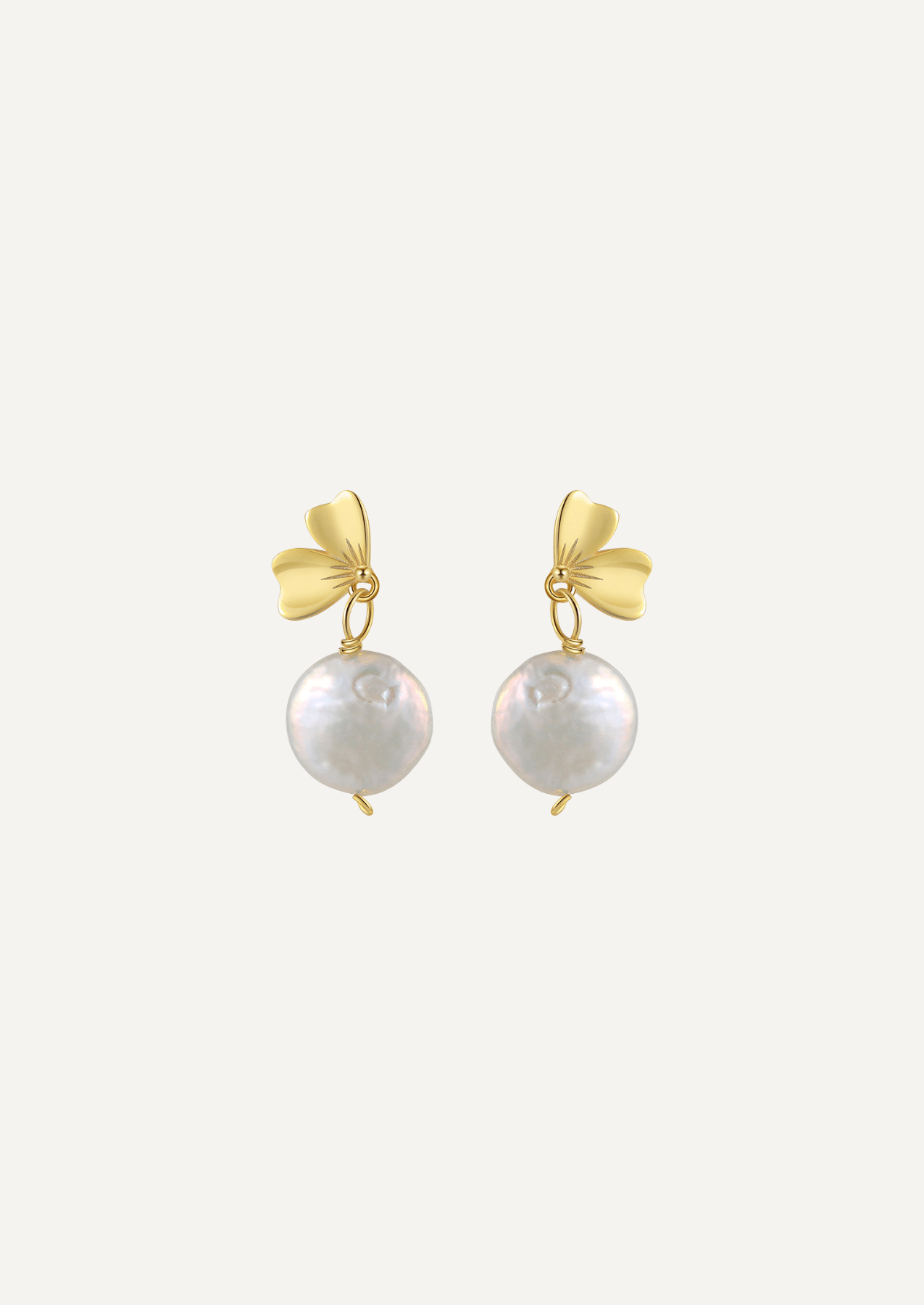 The Bloom Gold Vermeil Pearl Earrings - Molten Store