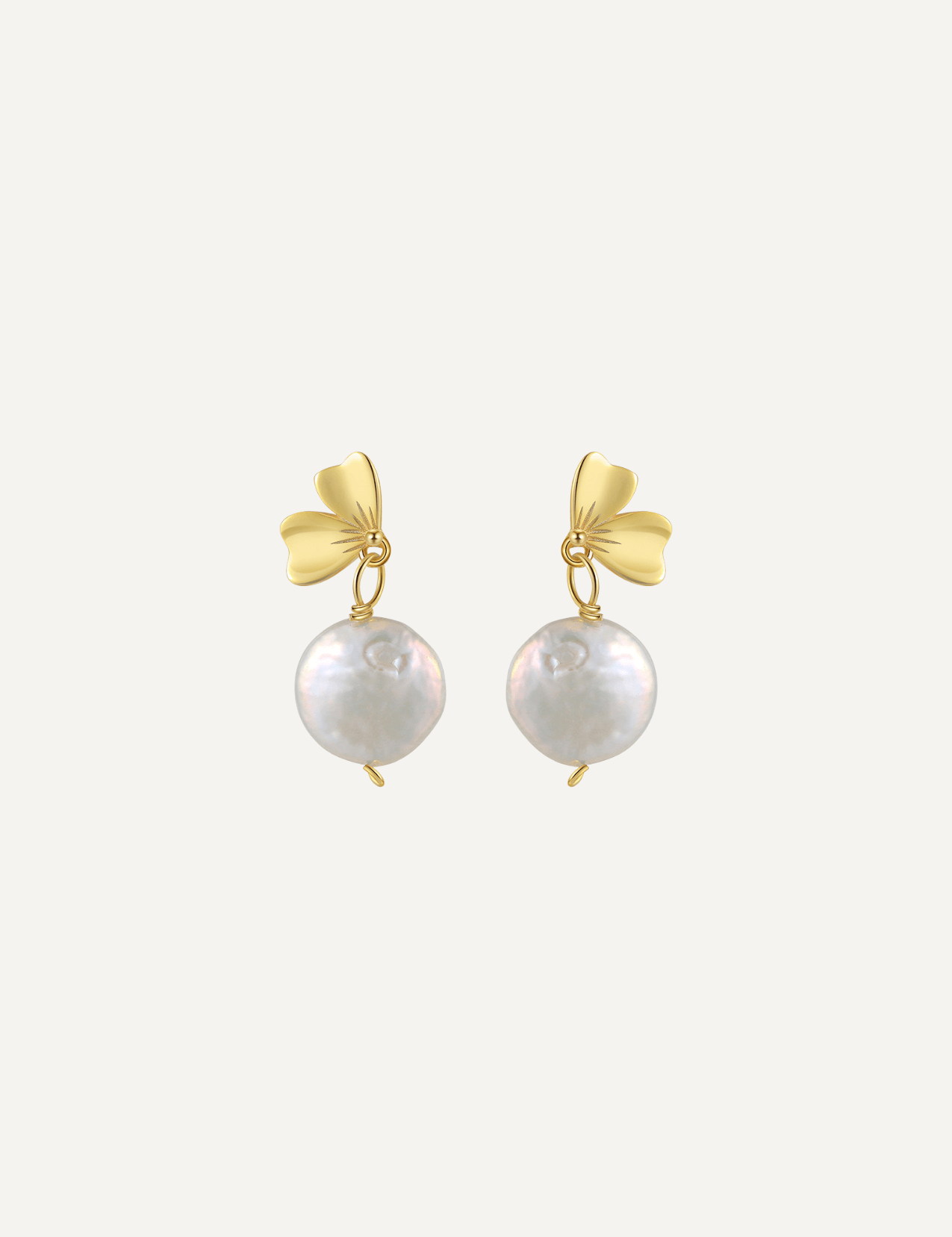 The Bloom Gold Vermeil Pearl Earrings - Molten Store