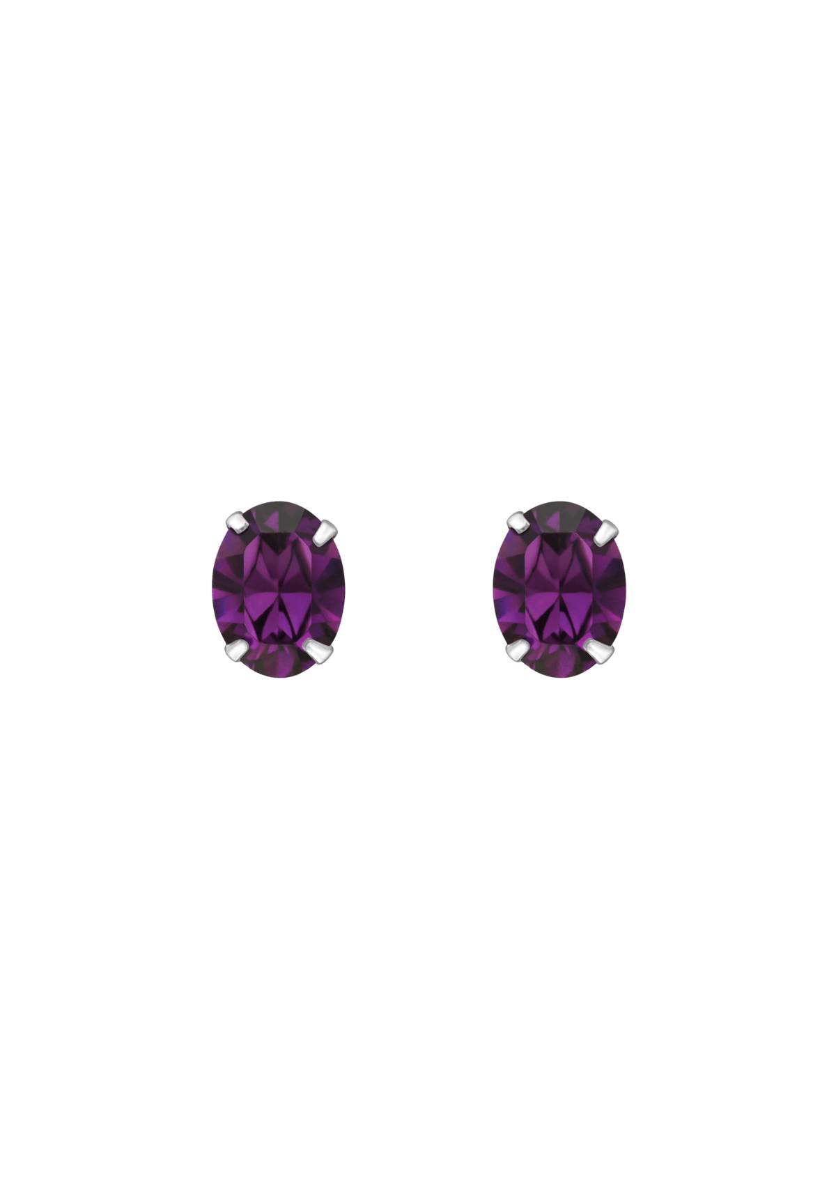 The Bonbon Amethyst Crystal Sterling Silver Stud Earrings - Molten Store