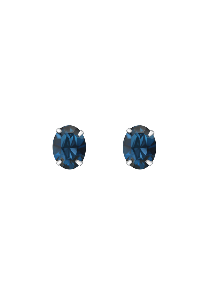 The Bonbon Midnight Crystal Sterling Silver Stud Earrings - Molten Store