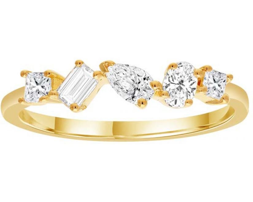 The Bowie 9ct Gold Diamond Multi Shape Ring - Molten Store