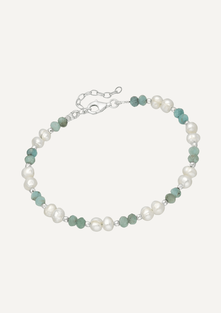The Calista Amazonite & Freshwater Pearl Bracelet - Molten Store