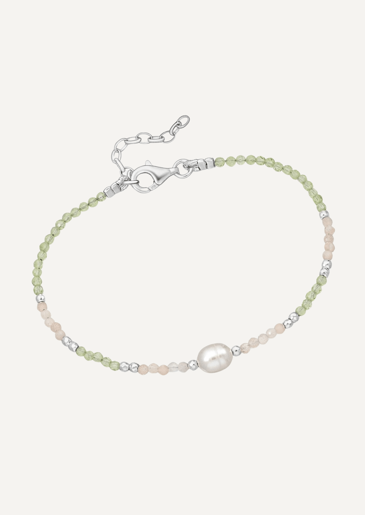 The Celeste Peridot & Sunstone Pearl Bracelet - Molten Store