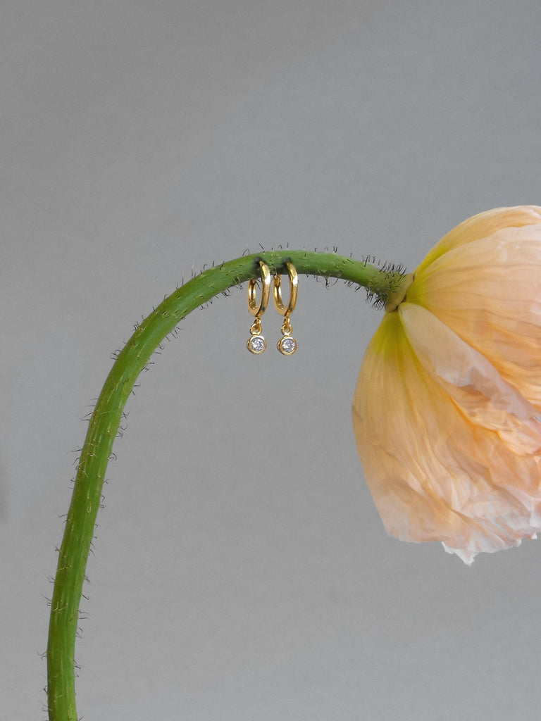 The Celestia 14ct Gold Vermeil Huggie Earrings - Molten Store
