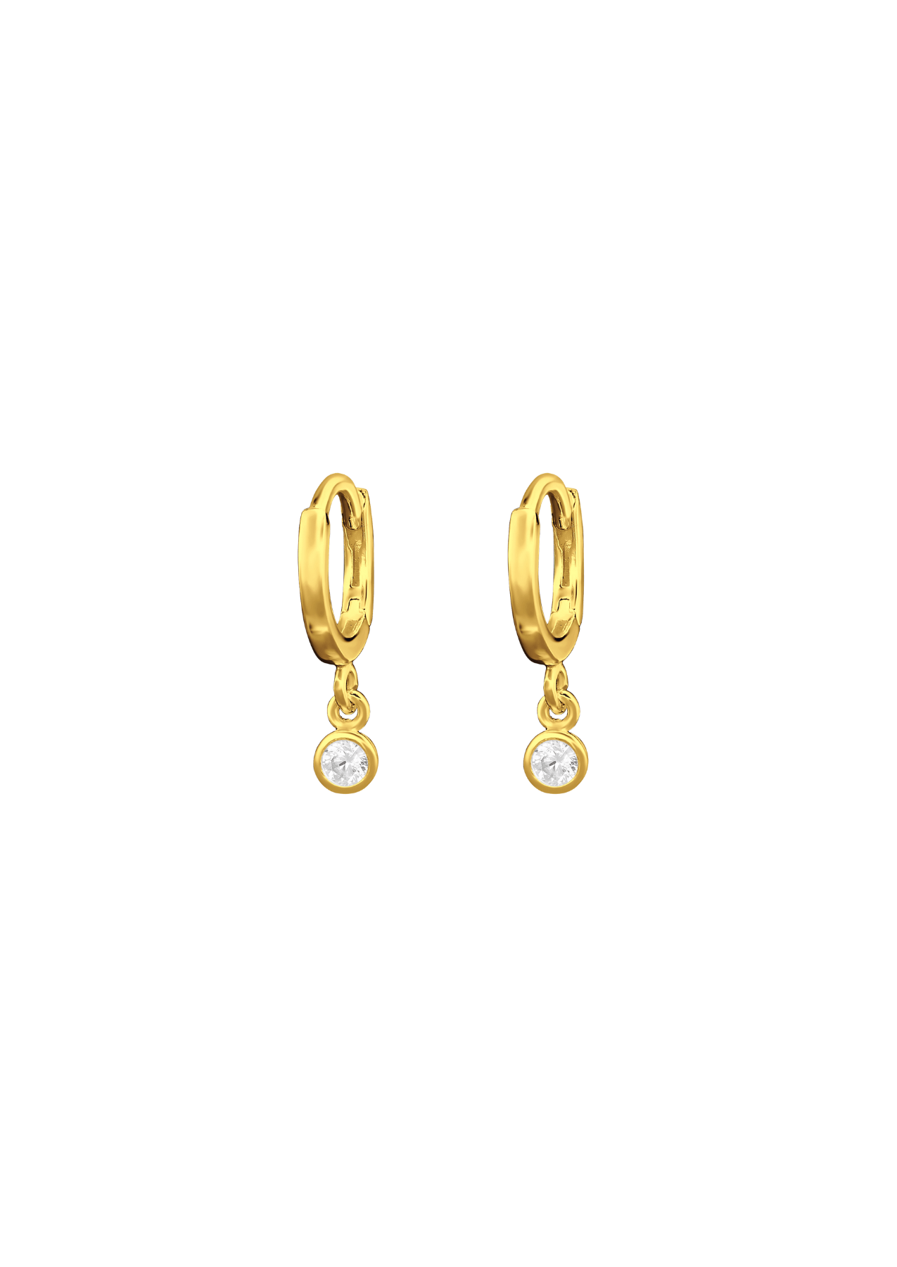 The Celestia 14ct Gold Vermeil Huggie Earrings - Molten Store
