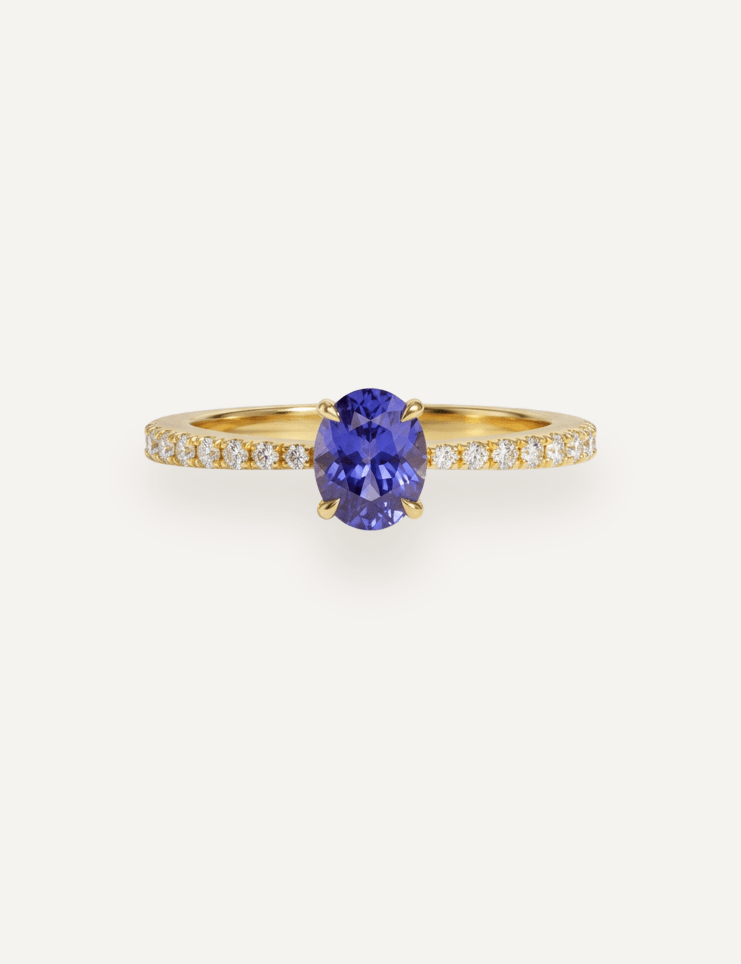 The Celine Ring with 0.87ct Oval Ceylon Sapphire - Molten Store