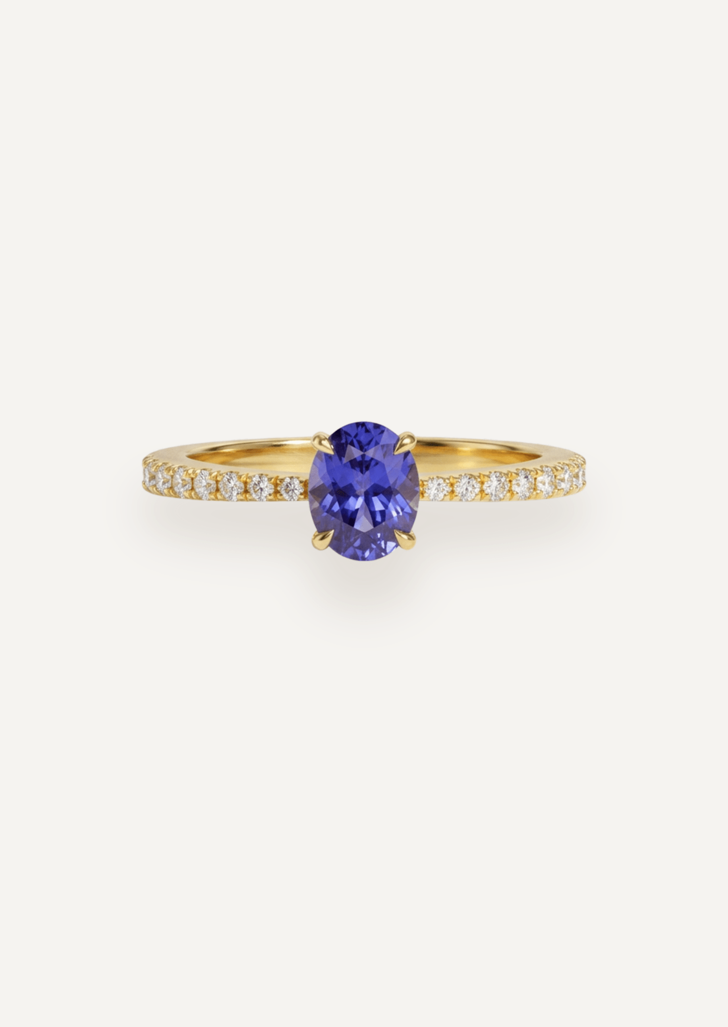 The Celine Ring with 0.87ct Oval Ceylon Sapphire - Molten Store