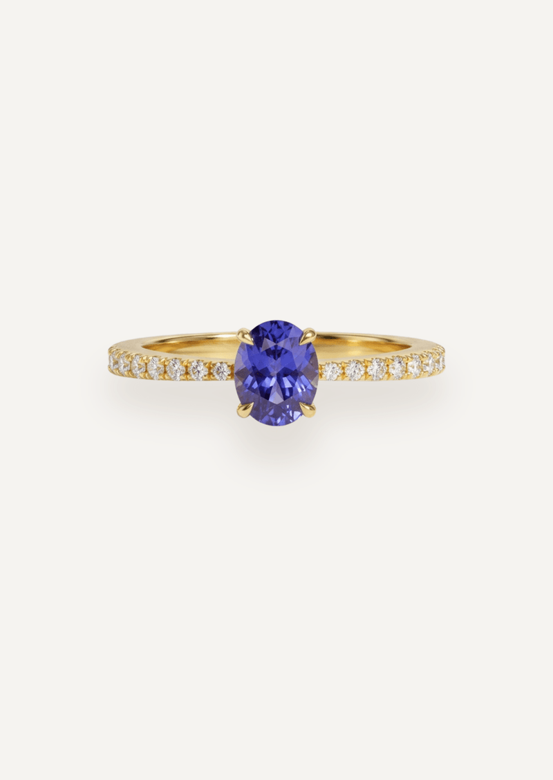The Celine Ring with Oval Ceylon Sapphire