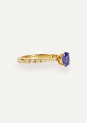 The Celine Ring with 0.87ct Oval Ceylon Sapphire - Molten Store
