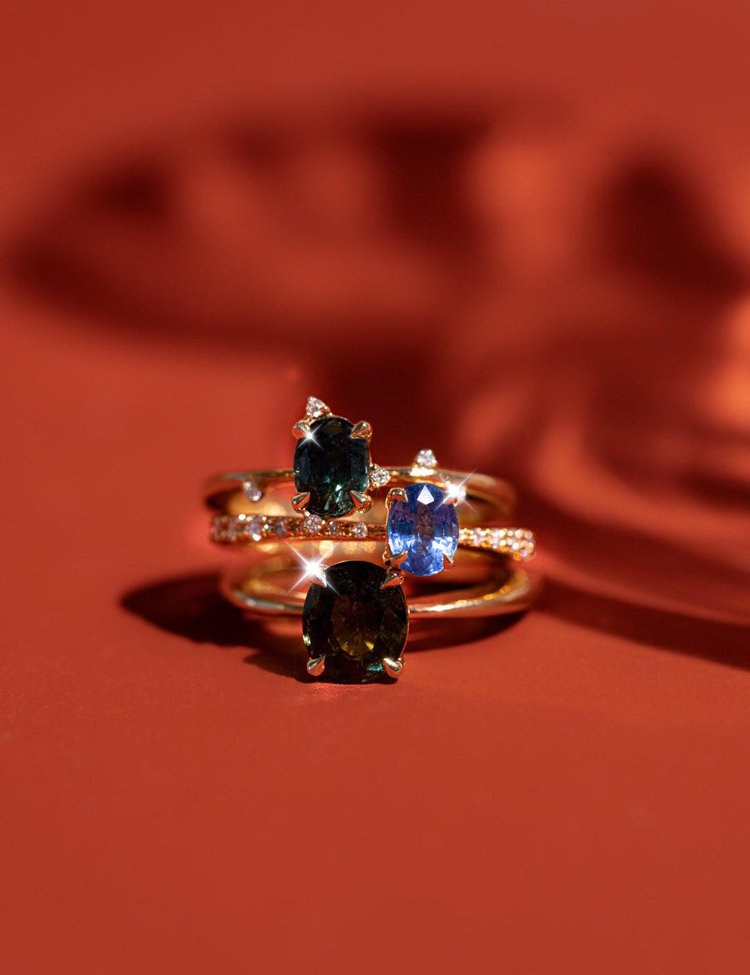 The Celine Ring with 0.87ct Oval Ceylon Sapphire - Molten Store