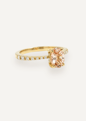 The Celine Ring with 1.10ct Oval Cut Morganite - Molten Store