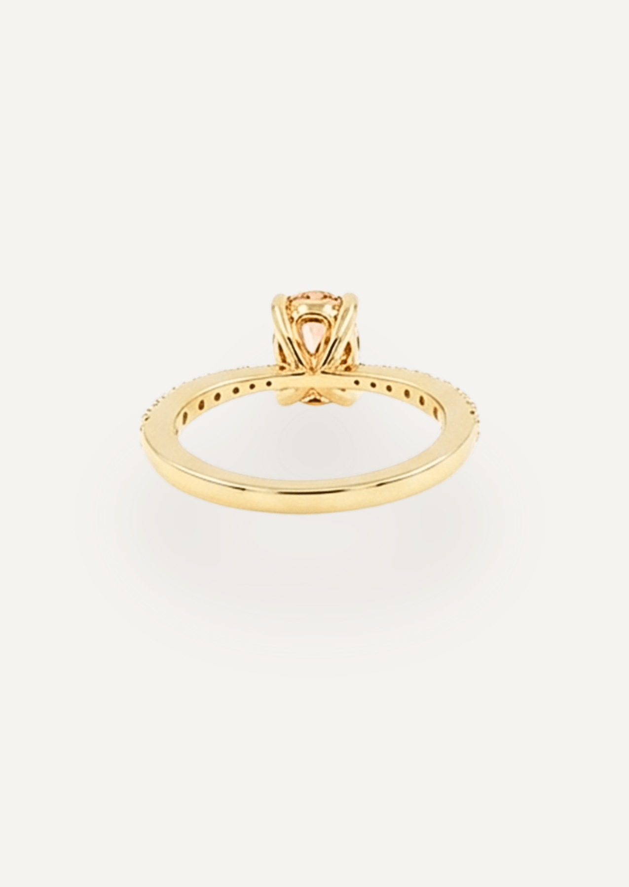 The Celine Ring with 1.10ct Oval Cut Morganite - Molten Store