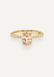The Celine Ring with 1.10ct Oval Cut Morganite - Molten Store