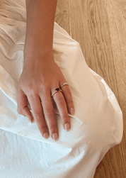 The Celine Ring with 2.16ct Emerald Cut Parti Sapphire (2.36ct TCW) - Molten Store