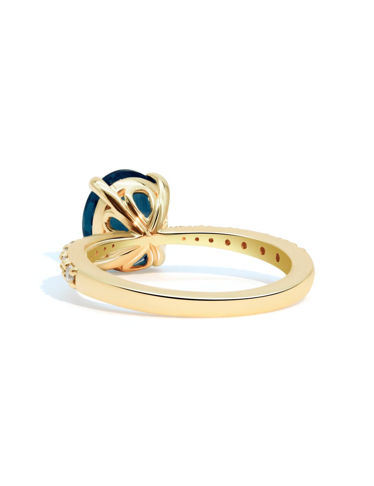 The Celine Ring with 2ct Oval Indicolite Tourmaline - Molten Store