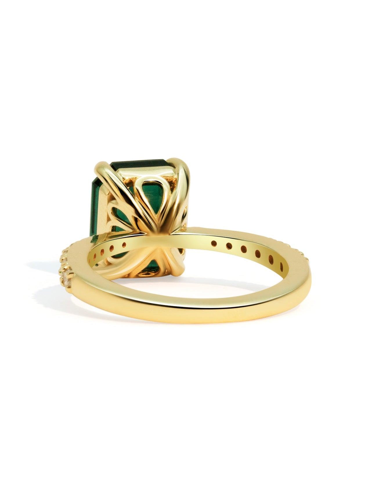 The Celine Ring with 4.1ct Emerald Tourmaline - Molten Store